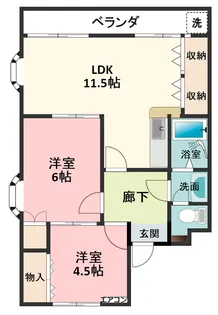 ガーデンUEDA【2階】の間取り