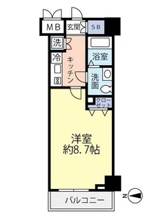 ライジングプレイス錦糸町【2階】の間取り