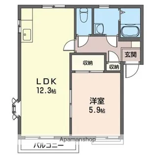 フレグランスタナカA【2階】の間取り