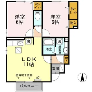 カモミール台町【1階】の間取り