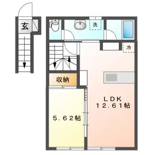 ハピネス ドミールA・B【2階】の間取り