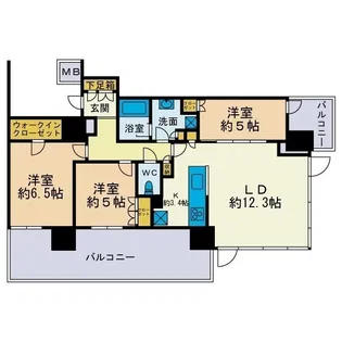リーフィアタワー海老名アクロスコート【15階】の間取り