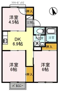 ハイツ藤沢台【2階】の間取り