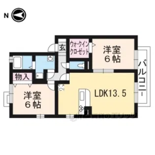 ロイヤルガーデン藤尾【1階】の間取り