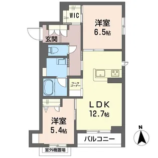 ベルシャイン厚木III【2階】の間取り