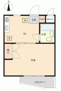 エヴェナール沼袋【1階】の間取り