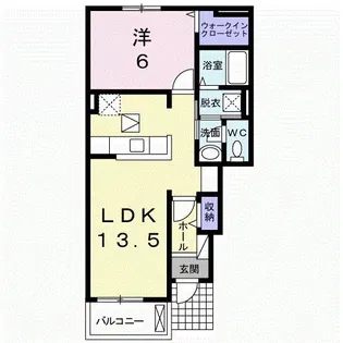 レジデンス サンキョ【1階】の間取り