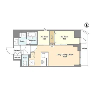 リテラス錦糸町ウエスト【8階】の間取り