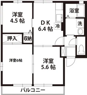 カーサ天神台B【2階】の間取り