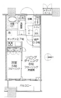 パークタワーグランスカイ【22階】の間取り