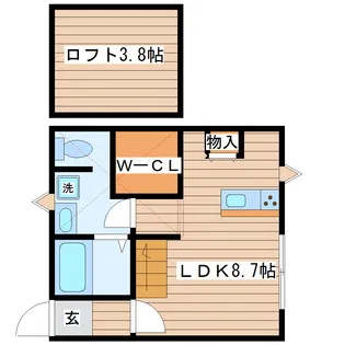 ライズ・フィルC【1階】の間取り
