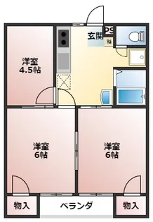 コア一番館【2階】の間取り