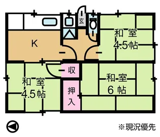 岡山県倉敷市玉島柏島【一戸建】の間取り