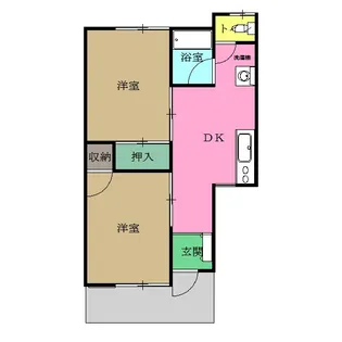 コーポ・コスモB【1階】の間取り