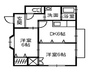 コーポ雅【2階】の間取り