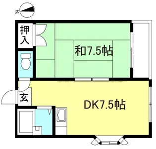 マイルーム多摩【2階】の間取り
