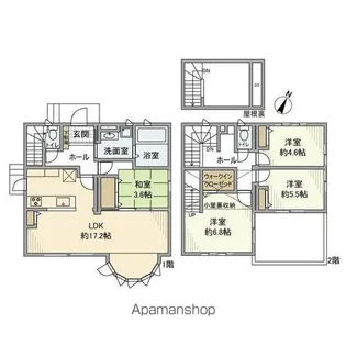 千葉県流山市宮園2【一戸建】の間取り