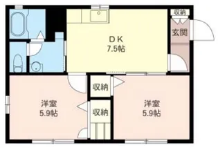 スカイハイツ宮前A 積水ハウス施工!【1階】の間取り