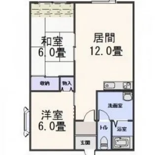 メゾンドピュアA棟【2階】の間取り