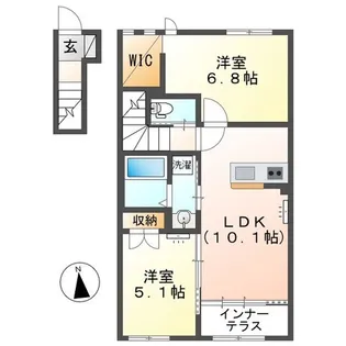 スターテラス長島【2階】の間取り