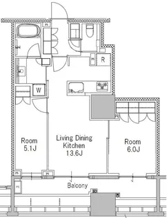 神奈川県横浜市中区山下町【マンション】の間取り