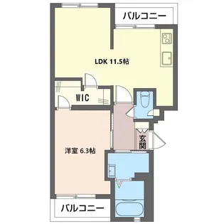 ジョイフル横山【1階】の間取り