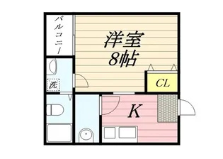 クレフラスト東仙台B棟【1階】の間取り