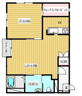 秋田県横手市婦気大堤字婦気前【アパート】の間取り