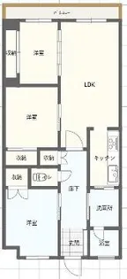 鳥取県倉吉市大正町【マンション】の間取り