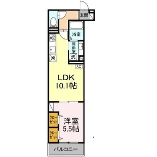 東京都府中市栄町1【アパート】の間取り