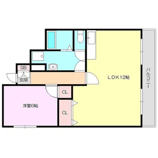 1LDKの間取り画像