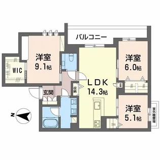 大阪府豊中市立花町1【マンション】の間取り