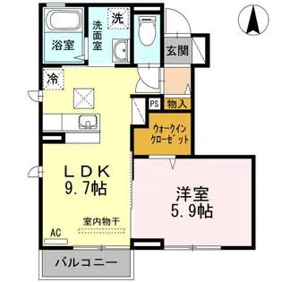 宮の杜 A棟【1階】の間取り