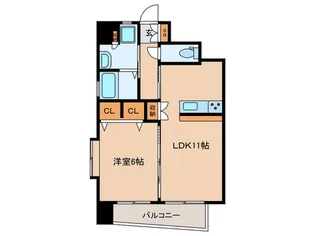 扶桑ホール上之園【6階】の間取り