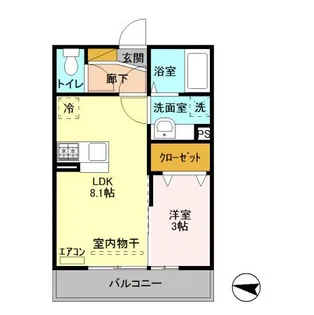 SKカンビアーレ【2階】の間取り