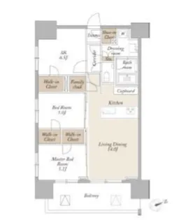 ライトテラス新宿御苑【17階】の間取り