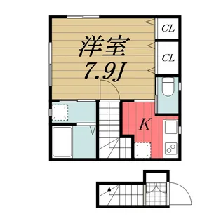千葉県千葉市若葉区都賀2【アパート】の間取り