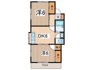 ベルソーネ篠崎【1階】の間取り