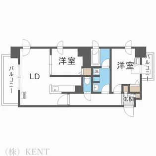 ヴォーネン円山裏参道【9階】の間取り
