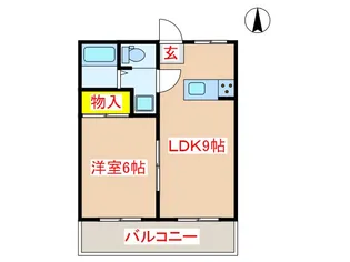 隼人マンション【4階】の間取り