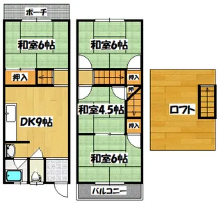 大阪府門真市松葉町【一戸建】の間取り