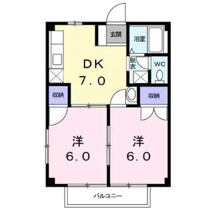 グリーンハイツ前田II【2階】の間取り