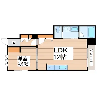 シャーメゾン真栄上杉II【1階】の間取り