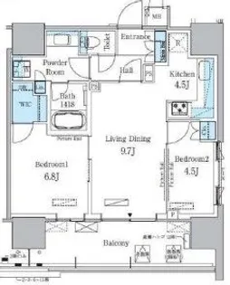 東京都中央区晴海5【マンション】の間取り