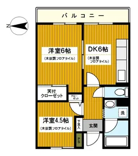 第9エルム大倉山【2階】の間取り