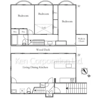 東京都目黒区東山2【一戸建】の間取り