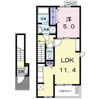 ブルック新保【2階】の間取り