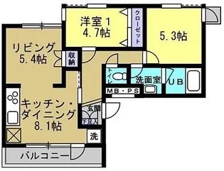 池上タウンヒル【4階】の間取り