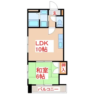 1LDKの間取り画像
