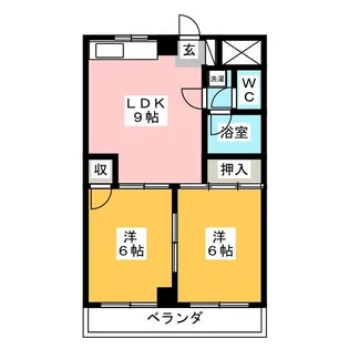 北八マンション【3階】の間取り